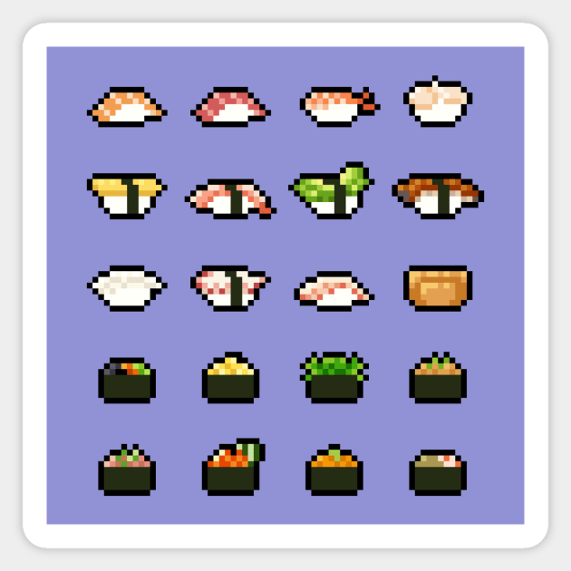 Pixel Sushi Sticker by norinoko